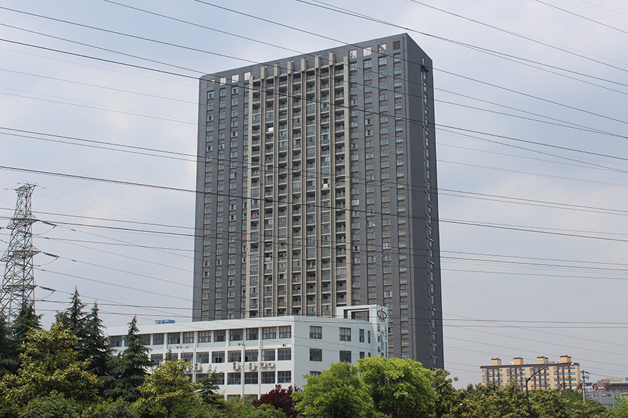 合肥柏岭大厦外墙真石漆工程