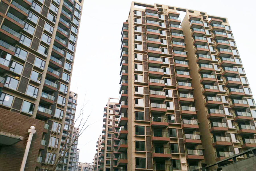 天瑞名城B区真石漆外墙涂料工程