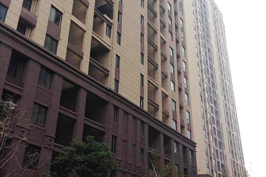 文一首府真石漆+多彩漆外墙涂料工程