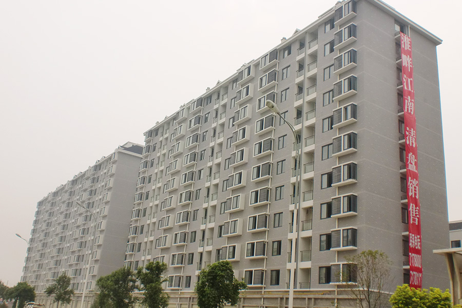 蚌埠河畔江南小区真石漆工程