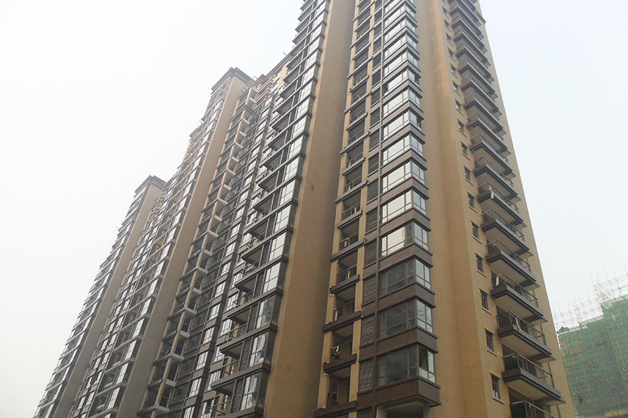 新乡张庄社区真石漆工程