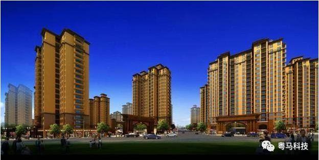 住宅小区外墙喷涂粤马水包水多彩仿石漆